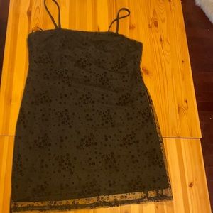 Black spaghetti strap dress